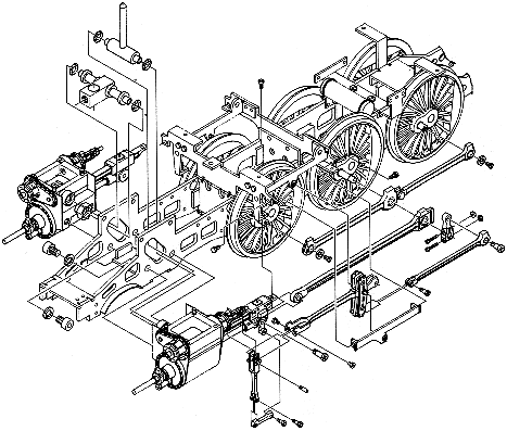 Cylinders and motion assembly drawing